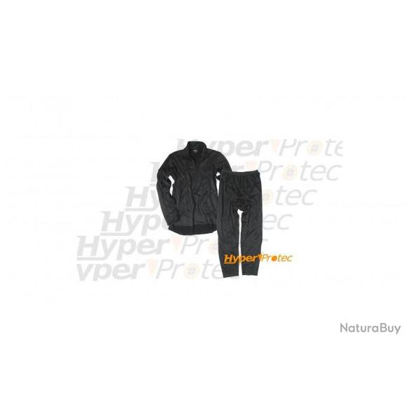 Sous v�tements thermolactiles noirs sweat et pantalon
