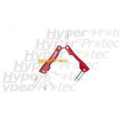 Pince rouge +lampe couteau tournevis scie porte-clef 8 outils