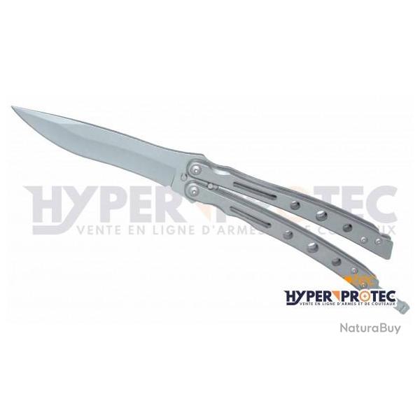 Couteau papillon nouvelle vague grise