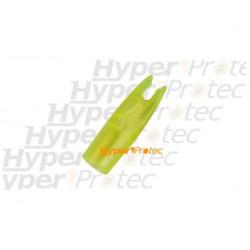 Encoche jaune fluo transparente pour fl&egrave;che de fibre de verre