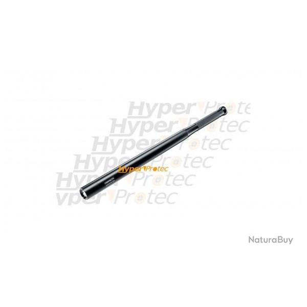 Matraque noire 50 cm avec lampe torche  led