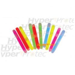 Lot de 10 micro b&acirc;tons lumineux multi couleur - 5 cm