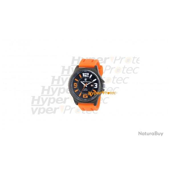 Montre Smith Wesson avec bracelet en silicone orange