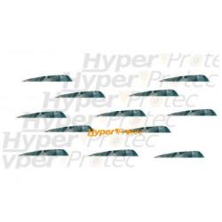 Plumes naturelles paraboliques bleue x12