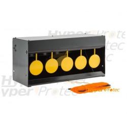 Cible tir au plomb GAMO avec 5 objectifs jaune ronds