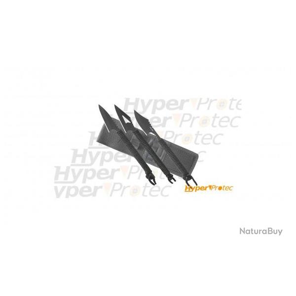 Lot 3 couteaux de lancer Island manche en corde