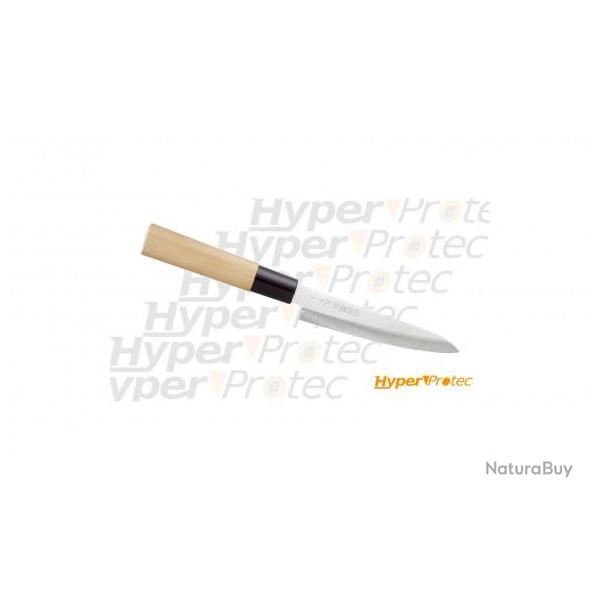 Couteau de cuisine japonais Sashimi avec lame en acier inoxydable de 21cm