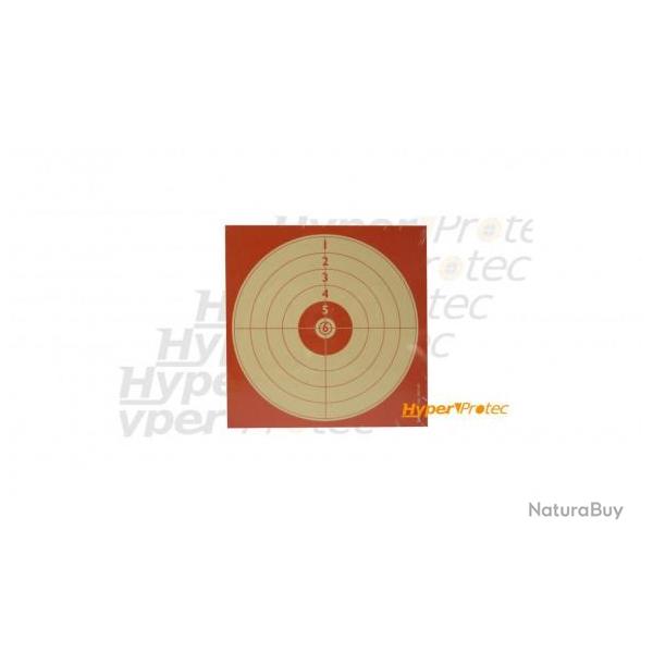 Cibles carton rouge HyperProtec 14x14 cm