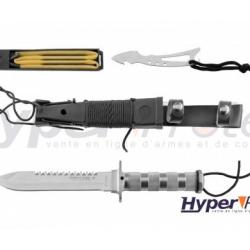 Couteau de survie Combat King II inox