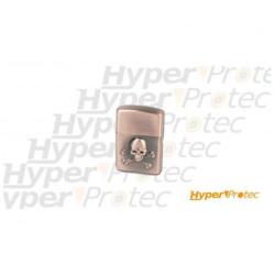 Briquet t&ecirc;te de mort aspect cuivre