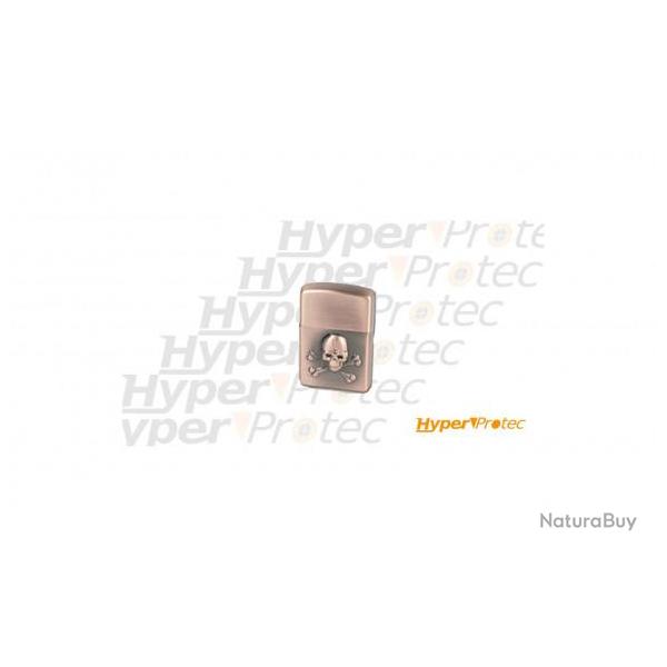 Briquet t�te de mort aspect cuivre