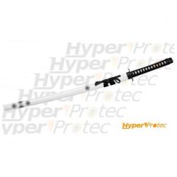 Katana blanc Kaori avec d&eacute;cor en &eacute;toiles pour d&eacute;coration