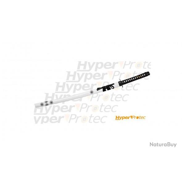 Katana blanc Kaori avec d�cor en �toiles pour d�coration