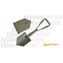 Pelle pliable olive trifold avec &eacute;tui de transport