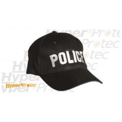 Casquette noire - POLICE pour airsoft et d&eacute;guisement