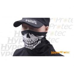 Baclava tour de cou thermoactif impression skull noir