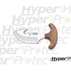 Couteau Skinner pour la chasse Cudeman avec manche en olivier