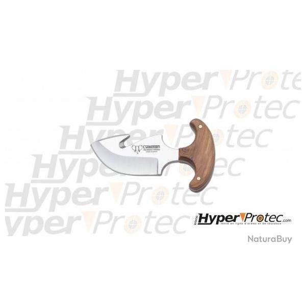 Couteau Skinner pour la chasse Cudeman avec manche en olivier
