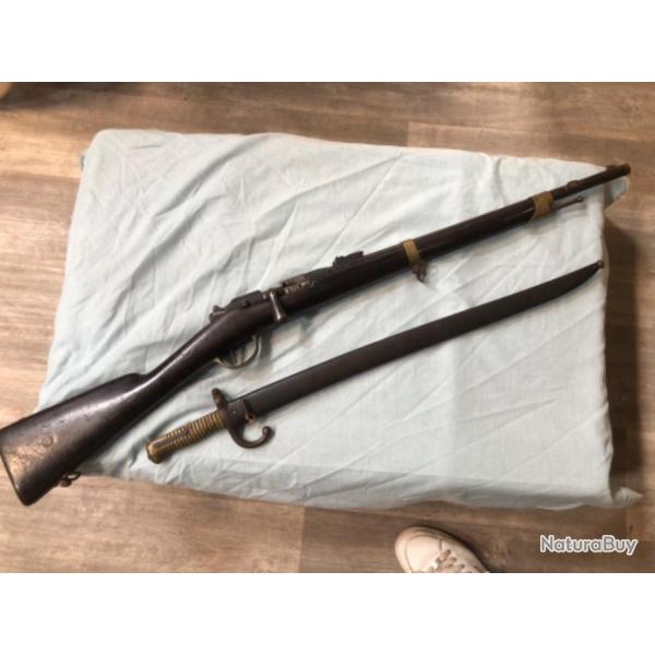 MOUSQUETON ARTILLERIE GRAS MLE 1874/80