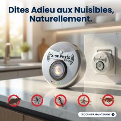 PEST REJECT PRO R&Eacute;PULSIF ULTRASON ANTI MOUSTIQUES INSECTES FOURMIS ARAIGN&Eacute;ES RATS SOURIS BLATTES