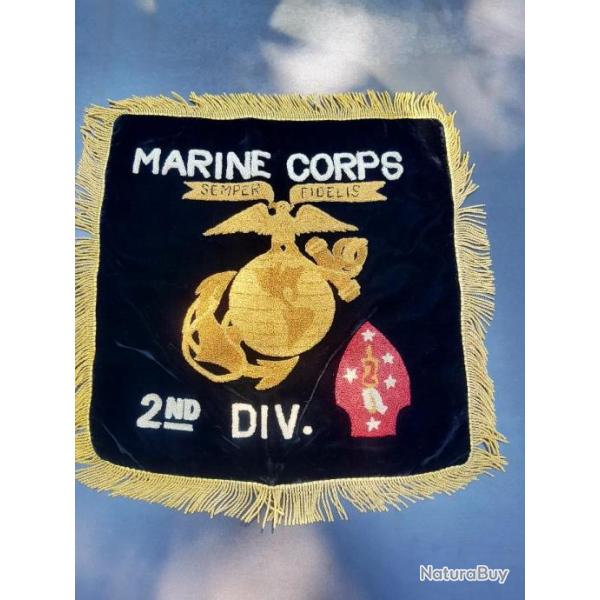 Coussin (housse) de c�r�monie de la 2�me division MARINES CORPS - Original WW II