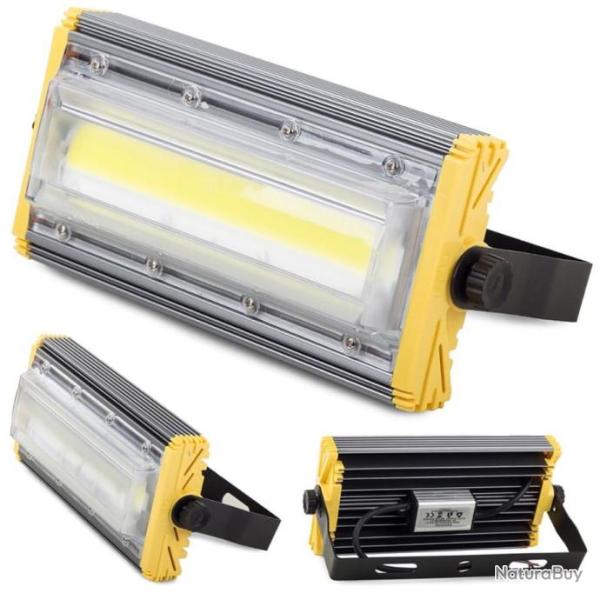 Puissante Lampe Eclairage Phare Halog�ne Chantier Jardin LED COB 50W 5000 LUMENS