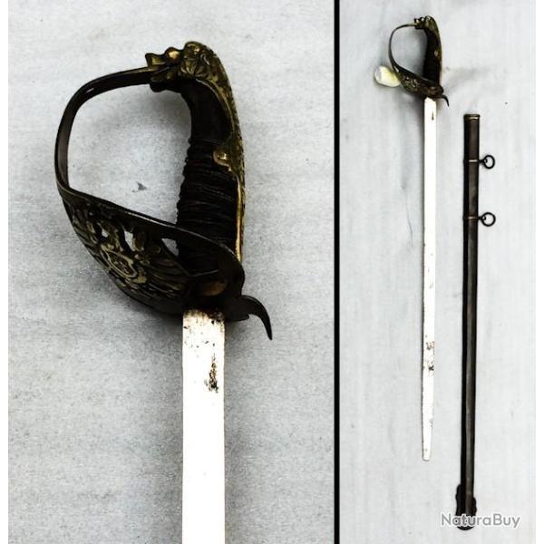 TRES RARE SABRE ALLEMAND D'ENFANT HUSSARD PRUSSIEN  AVEC DRAGONNE BLUCHER XIX ORIGINAL