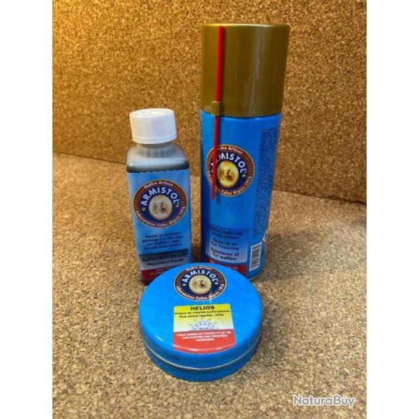 Pack entretien armes Armistol graisse + huile + bronzage