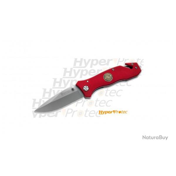 Couteau pliant Pompier Fire Dept rouge