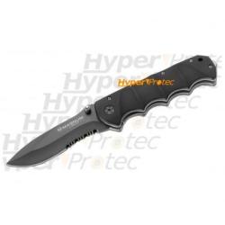 Grand couteau noir Black Spear - lame coupe corde