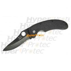 Couteau Naruto noir lame crant&eacute;e