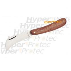 Serpette fermante manche en bois - 10 cm