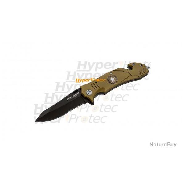 Couteau pliant United States Army avec brise vitre