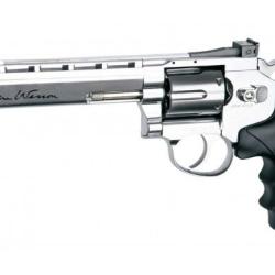 Revolver Dan Wesson chrom&eacute; 6 pouces - plombs diabolos 4.5 mm