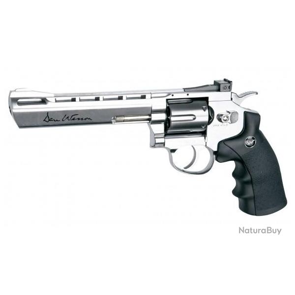 Revolver Dan Wesson chrom� 6 pouces - plombs diabolos 4.5 mm