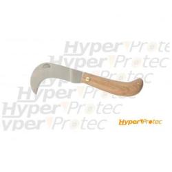 Couteau serpette bois de Teck sp&eacute;cial &eacute;lectricien