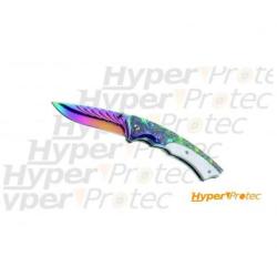 Couteau de poche arc en ciel flamenco - 12cm