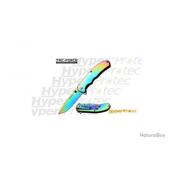 Couteau pliant � ouverture assist�e Tac-force Speedster rainbow