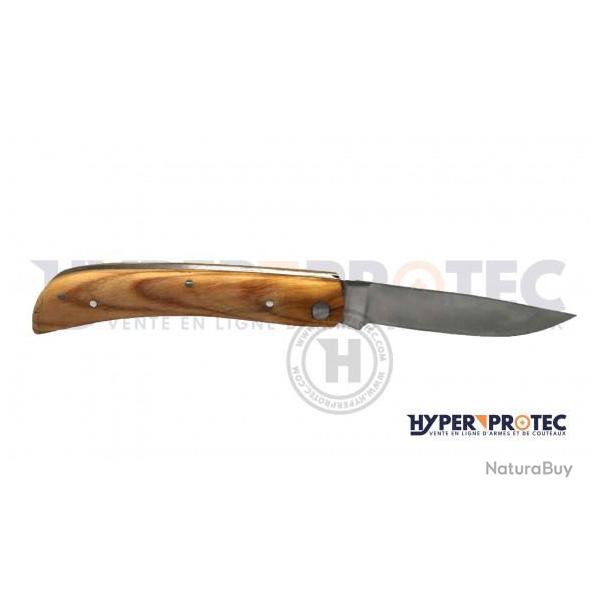 Couteau pliant manche bois clair lame 9 cm