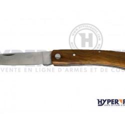 Couteau pliant manche bois fonc&eacute; lame 9 cm