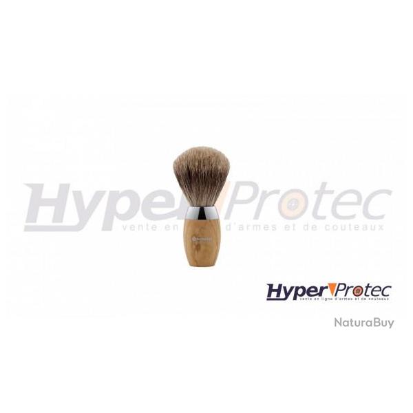 Blaireau de barbier en poils v�ritable et bois d'olivier