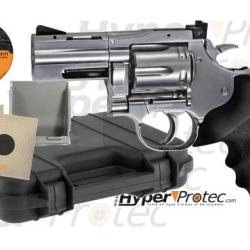 Pack complet revolver Dan wesson chrom&eacute; 2.5" &agrave; plombs