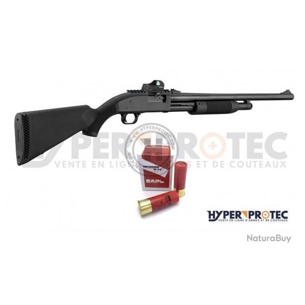 Pack Mossberg Maverick 88 + Cartouche + Porte Cartouches + Viseur Point Rouge