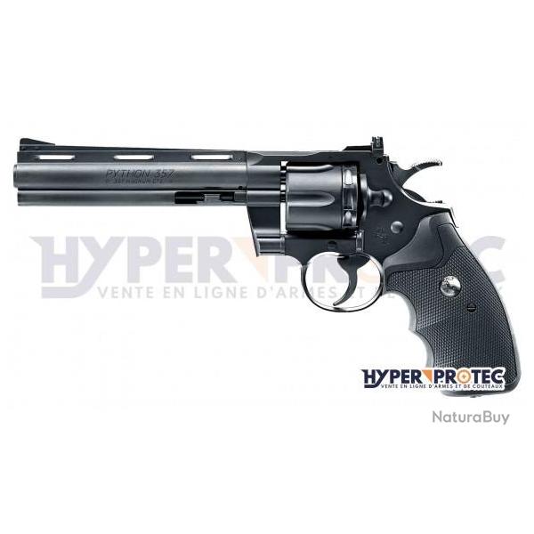 Colt Python 357 Magnum noir 6 pouces � billes acier et plombs 4.5 mm