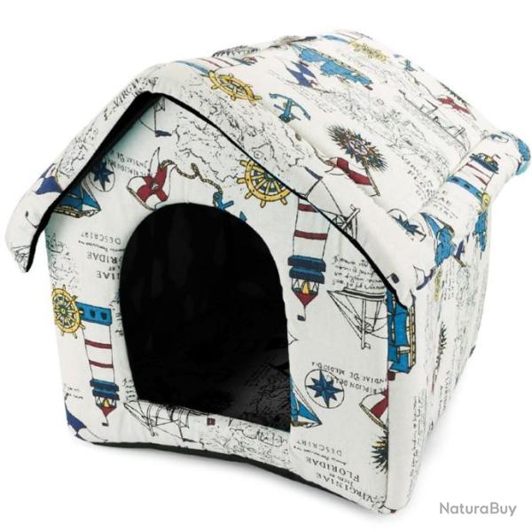 MarinaLove - Niche pour Chien et Chat Mobile Taille L 38 cm x 35 cm x 33 cm