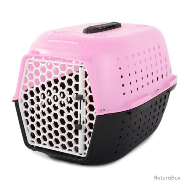 Home2go - Caisse a chiens et Chat Mobile Rose 48 cm x 30 cm x 32 cm