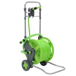 Enrouleur de tuyau avec roues 45+2 m PVC vert 02_0003641