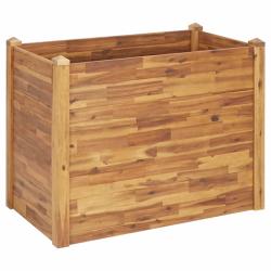 Jardini&egrave;re lit sur&eacute;lev&eacute; plantes fleurs jardin 110 x 60 x 84 cm bois massif d'acacia 02_0000985