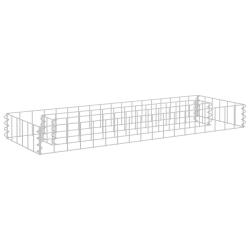 Jardini&egrave;re lit sur&eacute;lev&eacute; plantes fleurs jardin &agrave; gabion acier galvanis&eacute; 90 x 30 x 10 cm 02_0001312