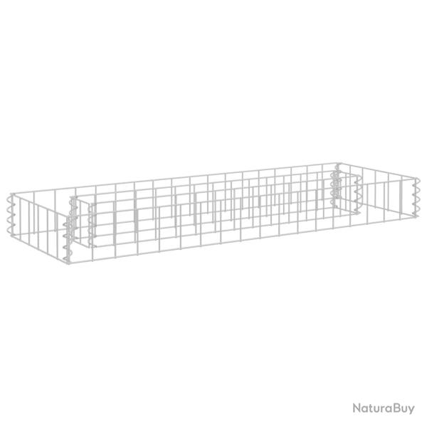 Jardini�re lit sur�lev� plantes fleurs jardin � gabion acier galvanis� 90 x 30 x 10 cm 02_0001312